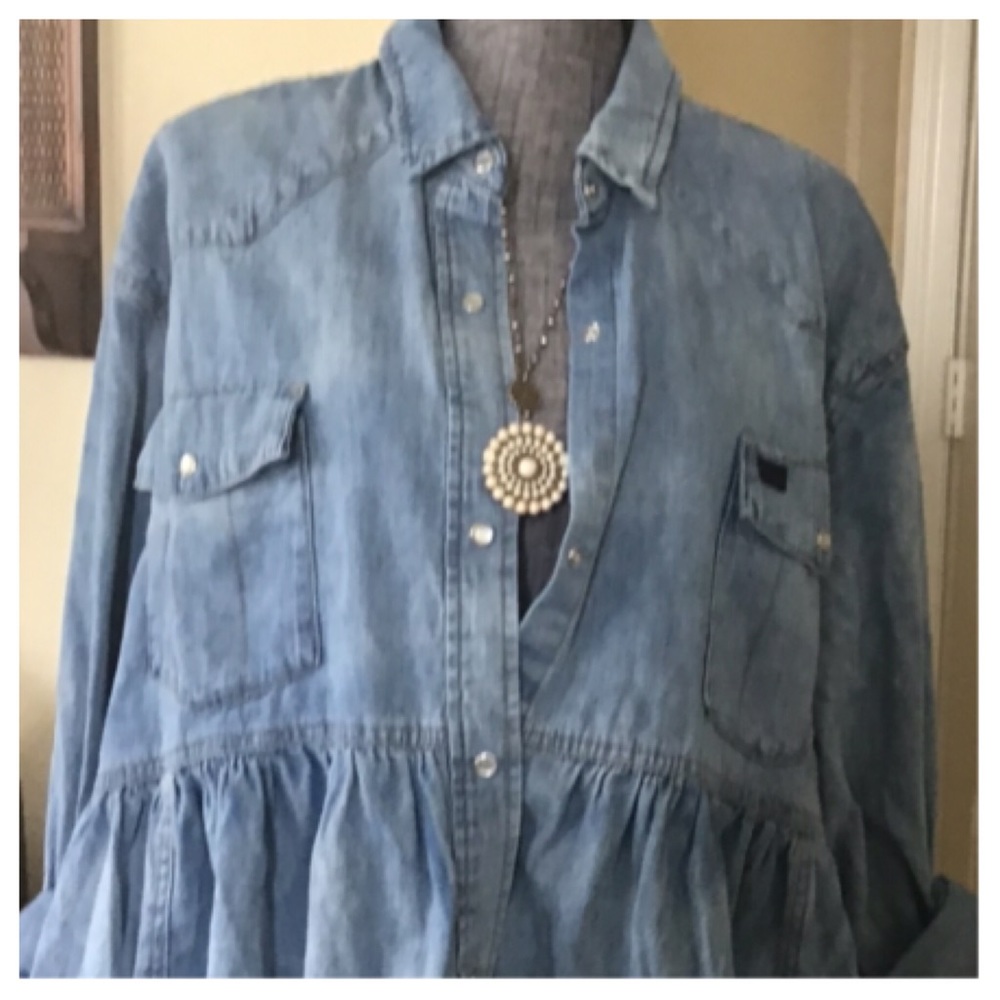 Free People We The Free Dylan Babydoll Tunic. NWT. - Picture 5 of 8